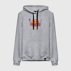 Женская толстовка-худи Смайл гамбургер