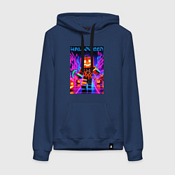 Женская толстовка-худи Halloween is coming - neon glow collaboration