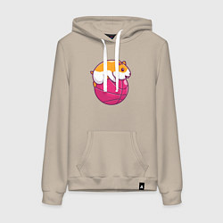 Женская толстовка-худи Хомяк баскетболист