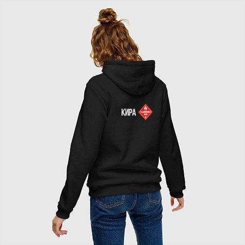 Женская толстовка-худи Кирагаз / Черный – фото 4