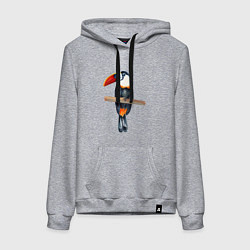 Женская толстовка-худи Тукан на толстой ветке