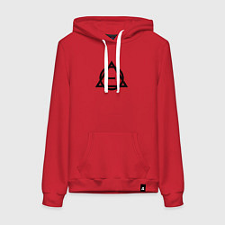 Женская толстовка-худи Символика квадроберов черная