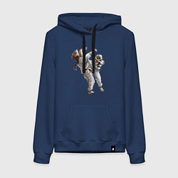 Женская толстовка-худи Каратэ удар ногой