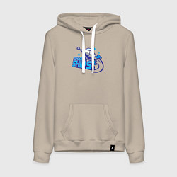 Женская толстовка-худи Космические корабли