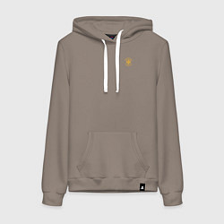 Женская толстовка-худи Мы русские с нами Бог НИКА желтая патриоты