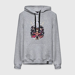 Женская толстовка-худи Ван-Пис Луффи Монки коллаж