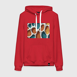 Толстовка-худи хлопковая женская Вдохновлено Антонио Гауди, цвет: красный