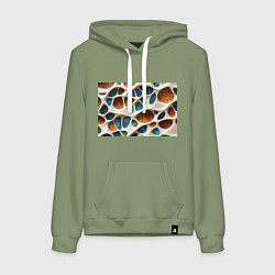 Толстовка-худи хлопковая женская Вдохновлено Антонио Гауди, цвет: авокадо