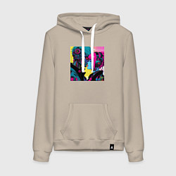 Женская толстовка-худи Cyber love - pop art fantasy