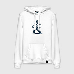 Женская толстовка-худи Пудель играет на гитаре укулеле