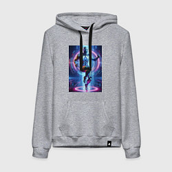 Женская толстовка-худи Cyber dancer - neon glow fantasy