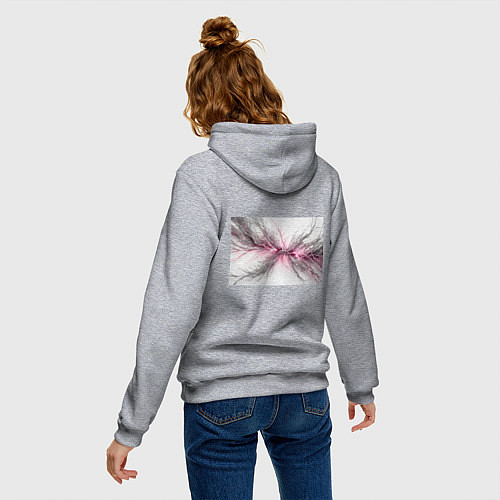 Женская толстовка-худи Электрическое сплетение / Меланж – фото 4