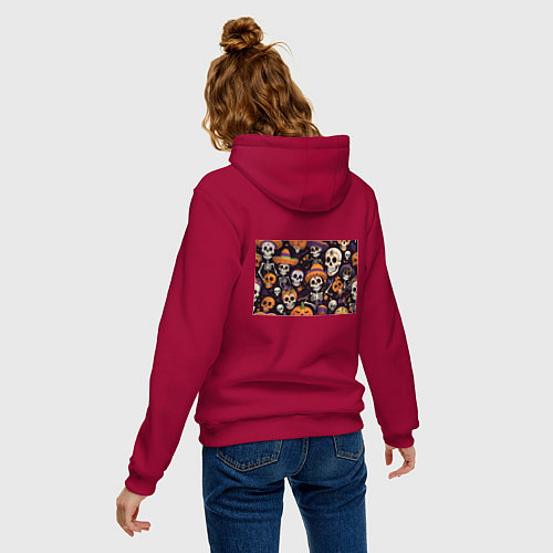 Женская толстовка-худи Страшилки хэллоуин / Маджента – фото 4