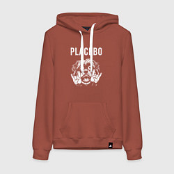 Толстовка-худи хлопковая женская Placebo rock dog, цвет: кирпичный