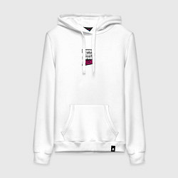 Толстовка-худи хлопковая женская GTA vice city game logo, цвет: белый