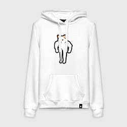 Женская толстовка-худи Кот качок