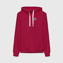 Толстовка-худи хлопковая женская The Witcher grey, цвет: маджента