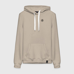 Женская толстовка-худи Мы русские с нами Бог малый КЦК черный