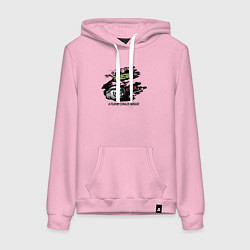 Толстовка-худи хлопковая женская Субстанция монстр, цвет: светло-розовый