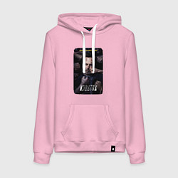 Толстовка-худи хлопковая женская Боб Оденкёрк Никто, цвет: светло-розовый