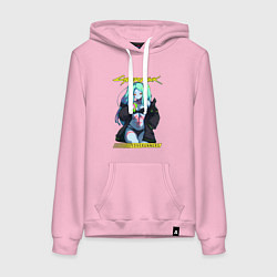 Толстовка-худи хлопковая женская Edge runners - rebecca, цвет: светло-розовый