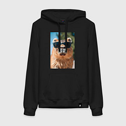 Женская толстовка-худи Модная капибара в очках