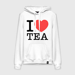 Женская толстовка-худи I love tea