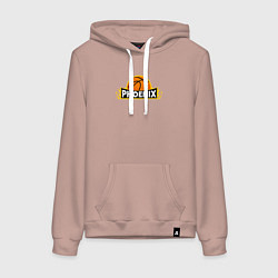 Толстовка-худи хлопковая женская Phoenix NBA, цвет: пыльно-розовый