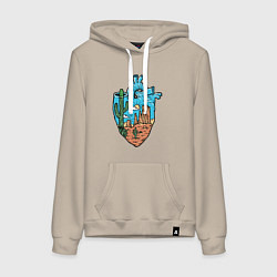 Женская толстовка-худи Сердце пустыни