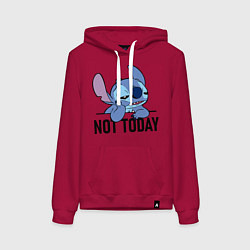 Женская толстовка-худи Не сегодня Стич