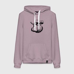 Женская толстовка-худи Бегемот ковбой