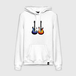 Женская толстовка-худи Яркие гитары