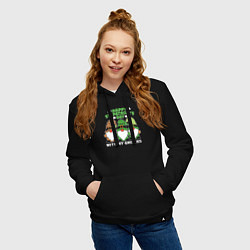 Толстовка-худи хлопковая женская Happy St Patricks day - dwarves, цвет: черный — фото 2
