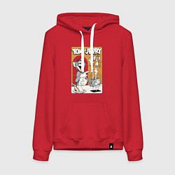 Женская толстовка-худи Том и Джерри - тосты