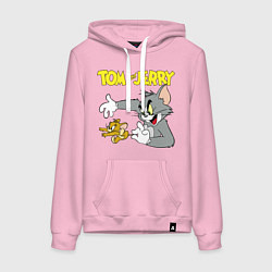 Женская толстовка-худи Том и Джерри - кот и мышь