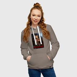Толстовка-худи хлопковая женская Predator movie, цвет: утренний латте — фото 2