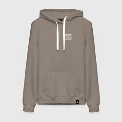 Толстовка-худи хлопковая женская Время быть сильным, цвет: утренний латте