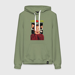 Женская толстовка-худи Один дома