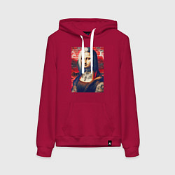 Женская толстовка-худи Мона Лиза - панк в татухах