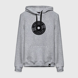 Толстовка-худи хлопковая женская Hollywood style, цвет: меланж