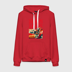 Женская толстовка-худи Dragon cool racer - ai art