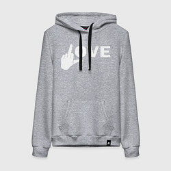Женская толстовка-худи Love - fuck