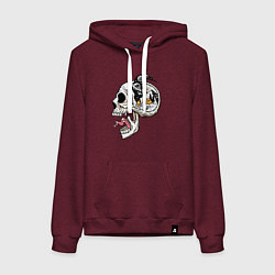 Женская толстовка-худи Космический кемпинг в голове