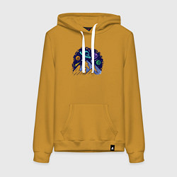 Женская толстовка-худи Космос над горами