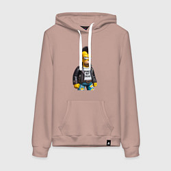 Женская толстовка-худи The harsh Homer Simpson - punks not dead