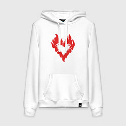 Женская толстовка-худи She is fire - women heart