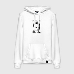 Женская толстовка-худи Михаил Булгаков портрет в черно-белом