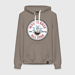 Толстовка-худи хлопковая женская Нашивка с Риком Санчесом, цвет: утренний латте