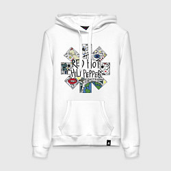 Женская толстовка-худи RHCP - logo with songs