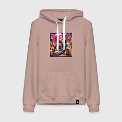 Женская толстовка-худи Barbie singer - punks not dead